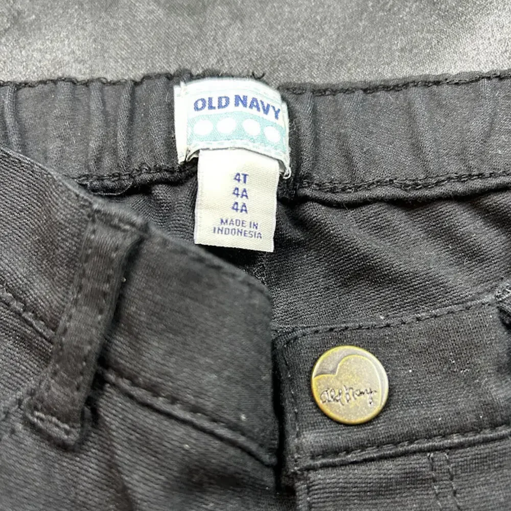 Old Navy Girls‎ Pants 4T Black Jean Style EUC